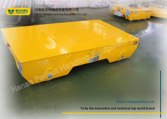 battery powered electric flat cars on rail for industrial transfer