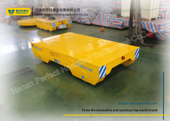 battery powered electric flat cars on rail for industrial transfer