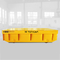 30T Heavy Load Electric Automatic Rail Cargo Transport Vehicle Yellow Color